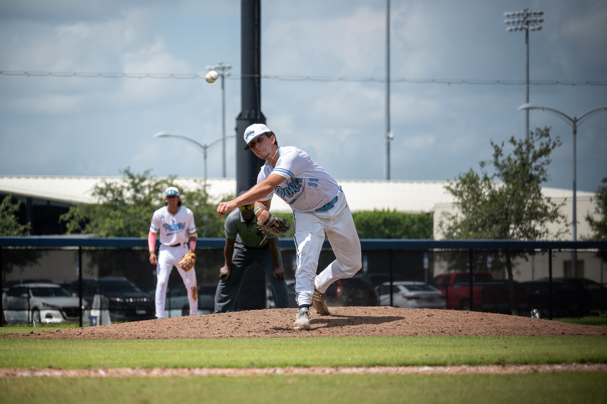 Dane Rossi threw three no-hit inning on Saturday, as the Pokers defeated TKR Reds National, 5-0